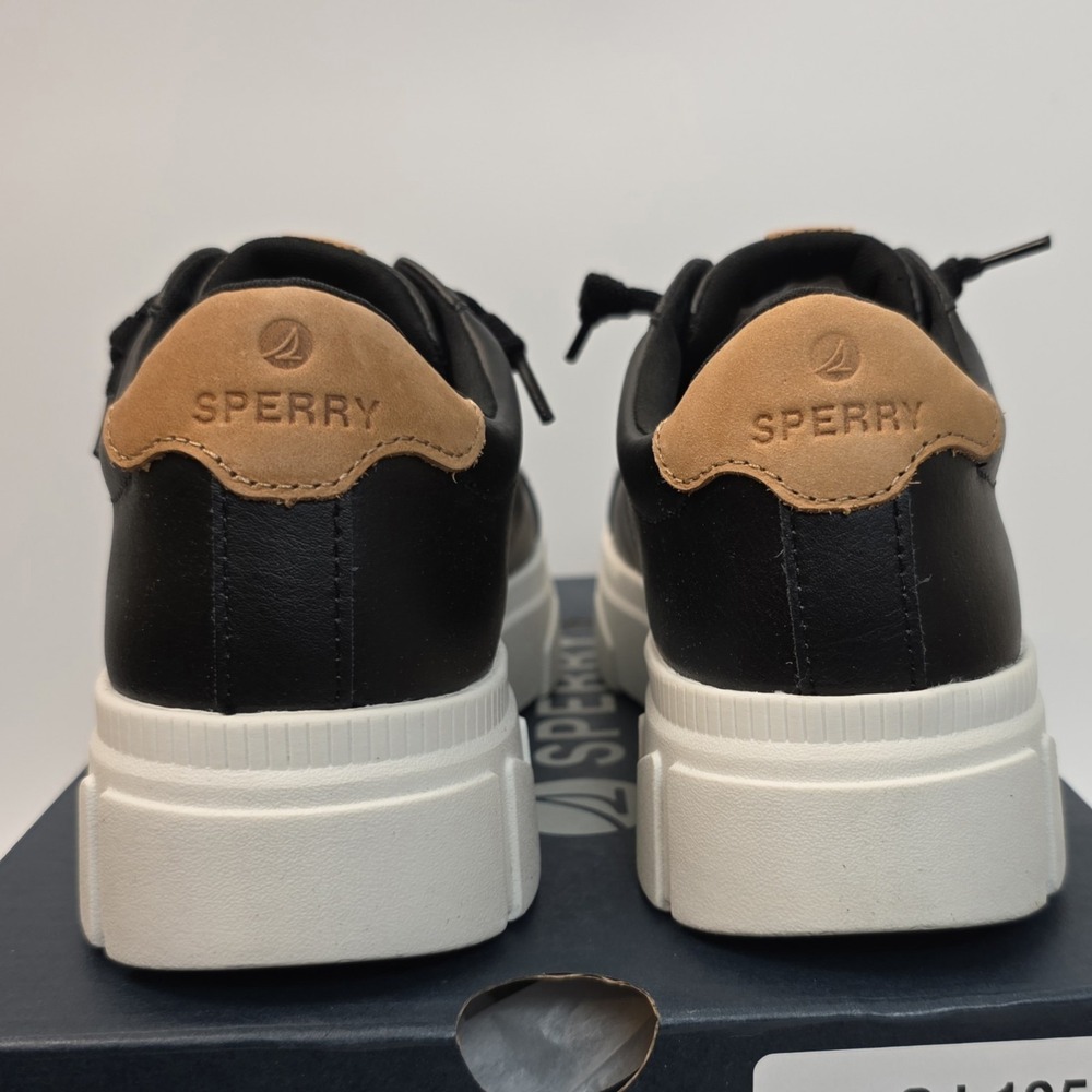 NEW Sperry Women's Winslow Lace to Toe Leather Sneaker Size US 7M Black #848 - Picture 9 of 12